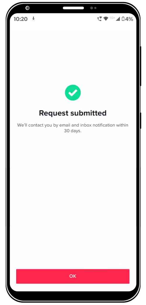 Apply for TikTok Verification Tick 4